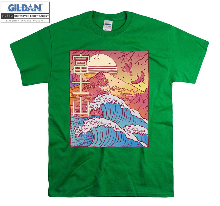 Mount fuji figure T-shirt