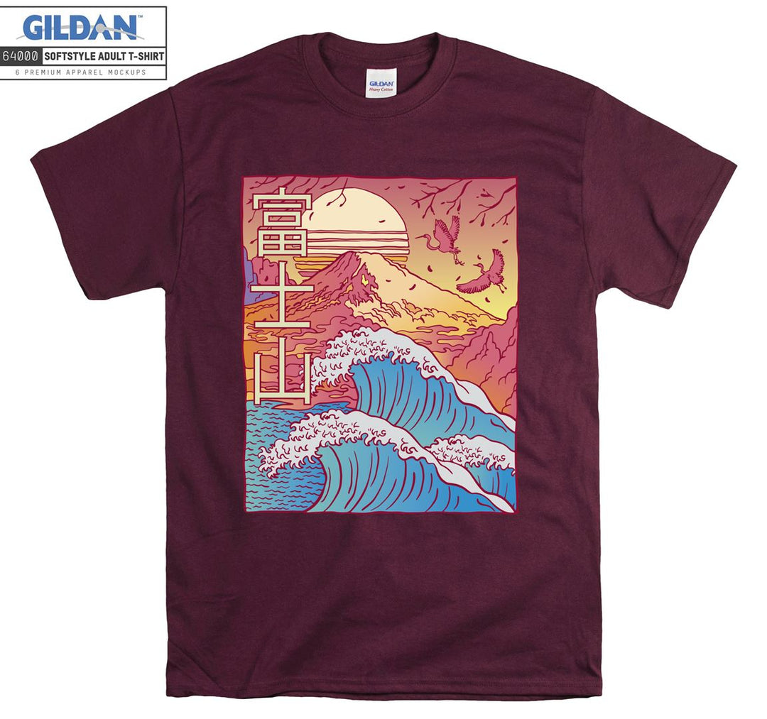 Mount fuji figure T-shirt