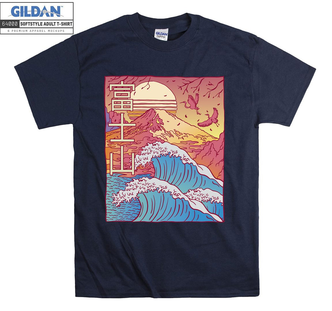 Mount fuji figure T-shirt