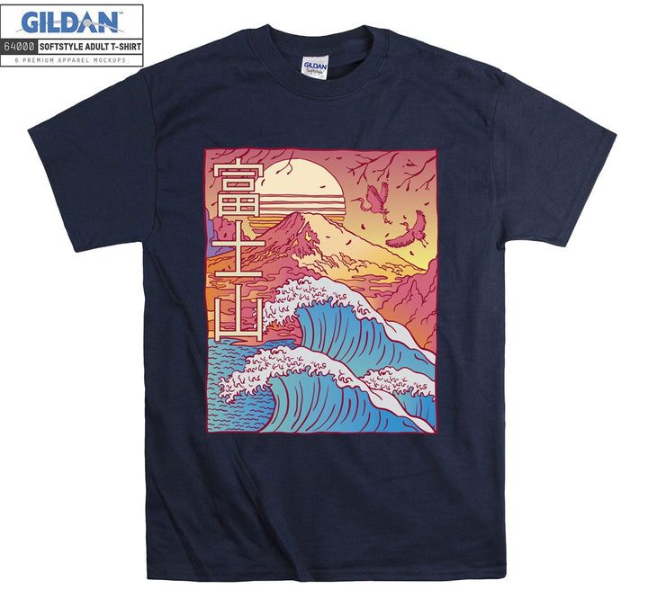 Mount fuji figure T-shirt