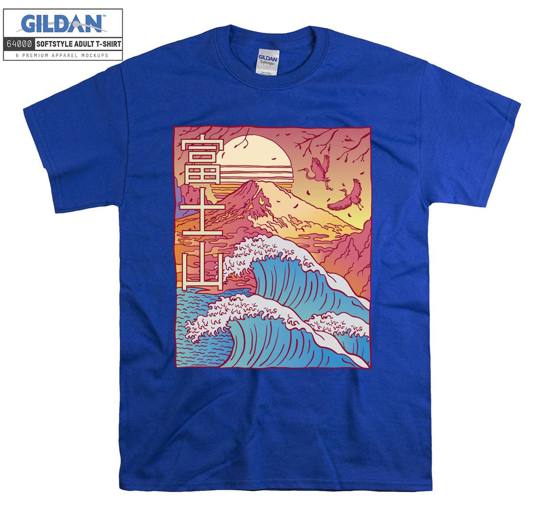 Mount fuji figure T-shirt