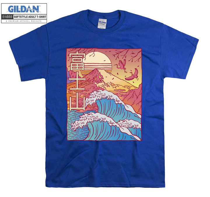 Mount fuji figure T-shirt