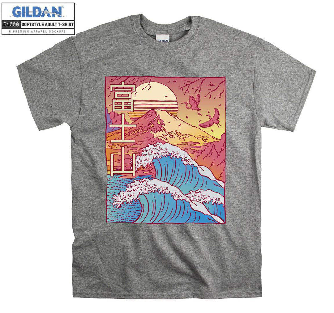 Mount fuji figure T-shirt