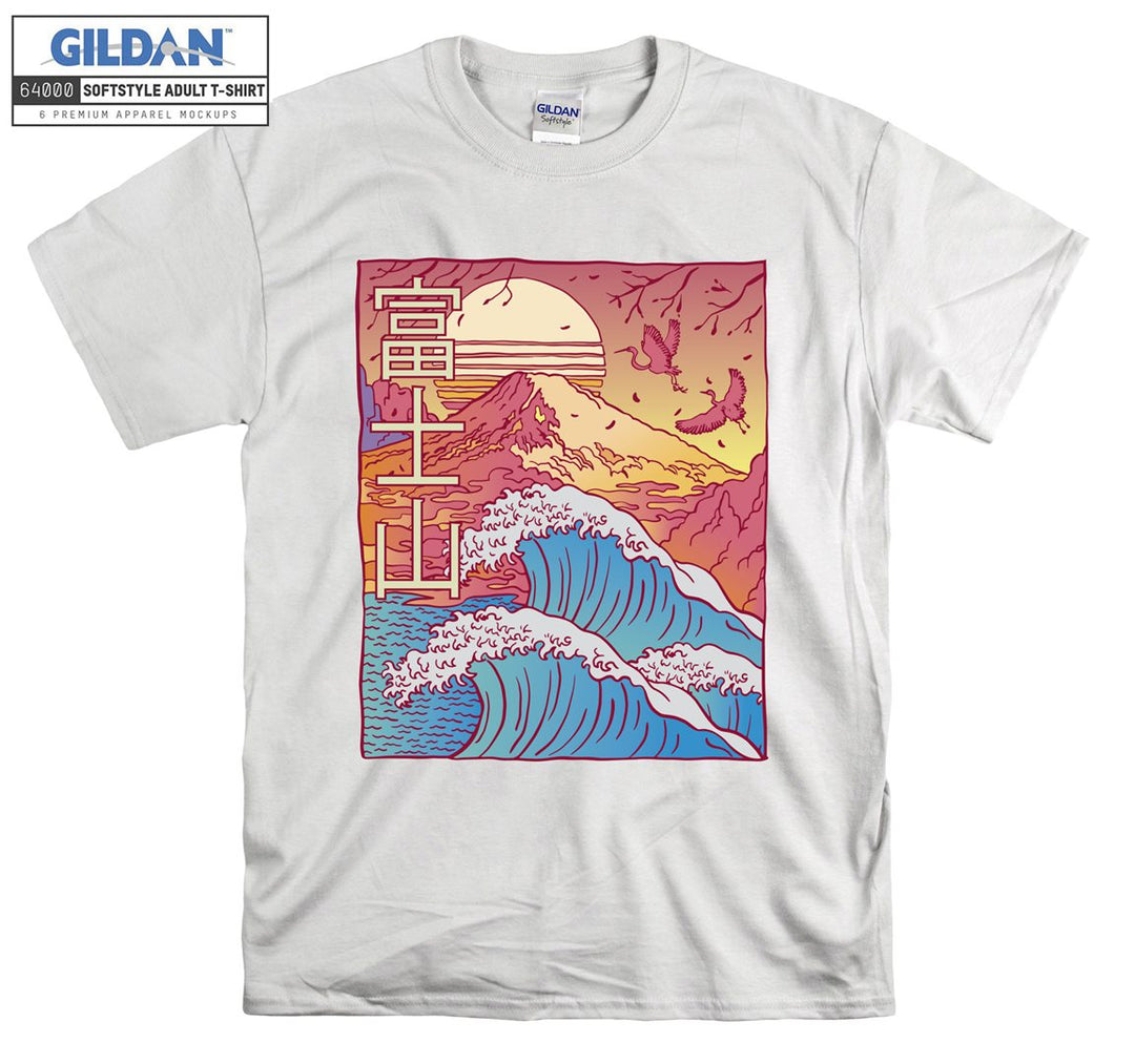 Mount fuji figure T-shirt