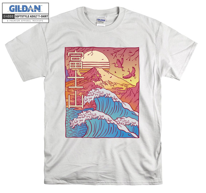 Mount fuji figure T-shirt