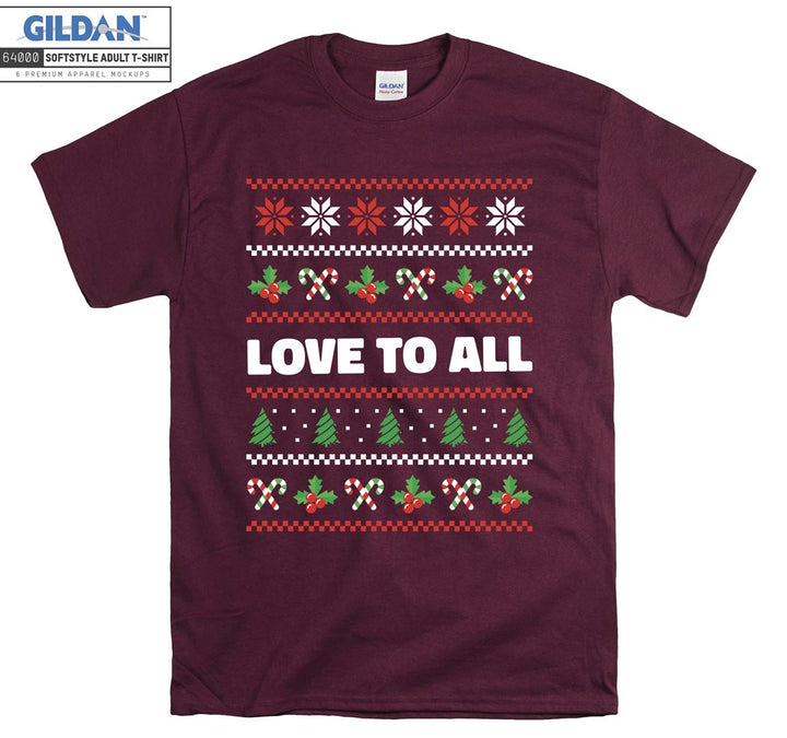 Christmas love to all figure T-shirt