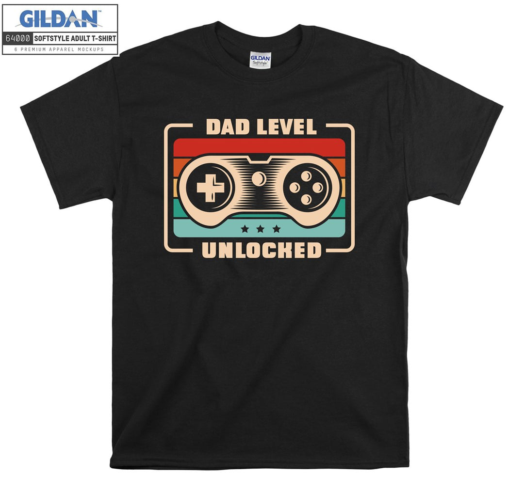 Dad level unlocked funny figure T-shirt