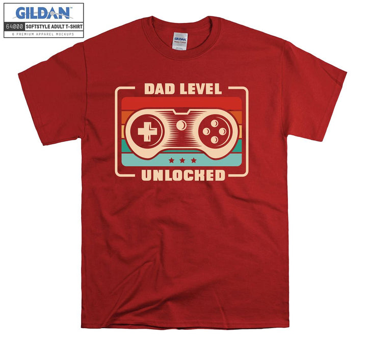 Dad level unlocked funny figure T-shirt