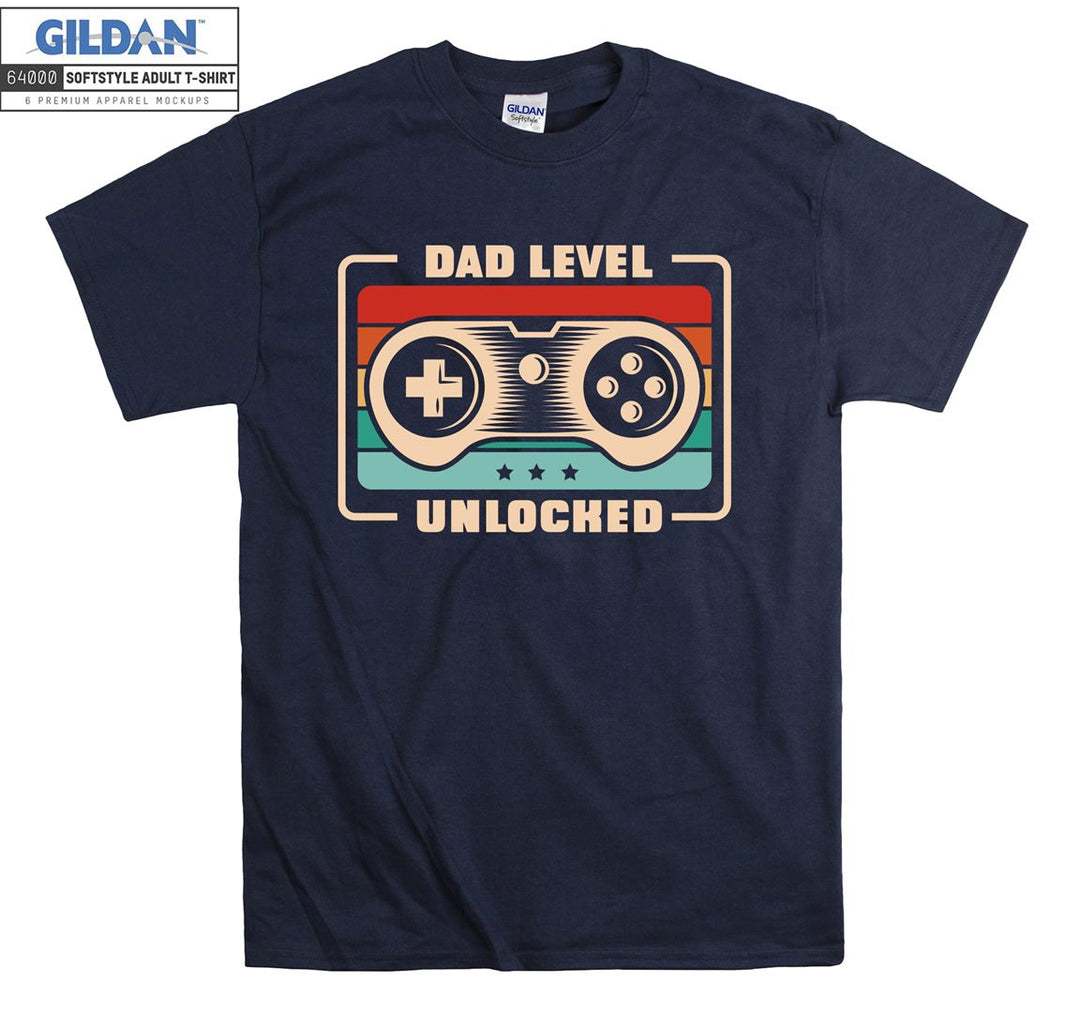 Dad level unlocked funny figure T-shirt