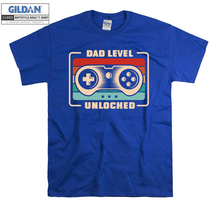 Dad level unlocked funny figure T-shirt