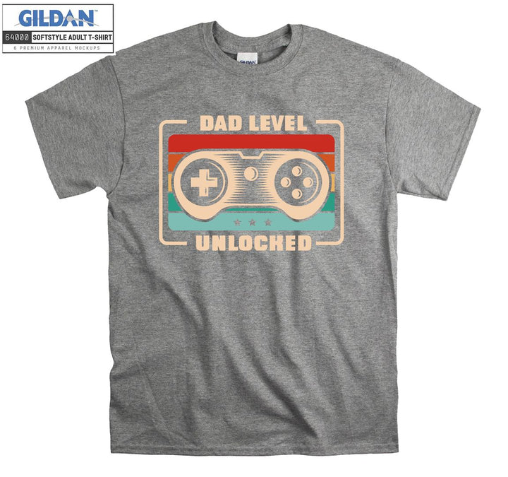 Dad level unlocked funny figure T-shirt