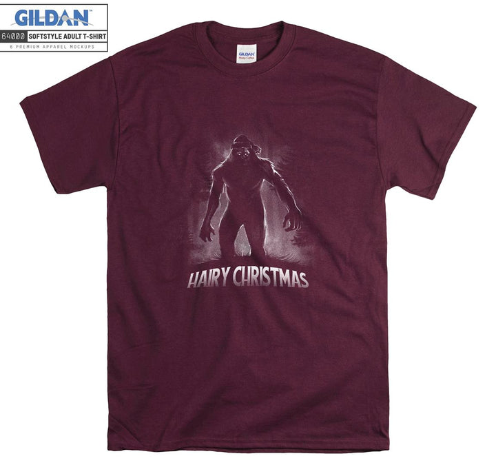 Hairy christmas terrible character figure T-shirt