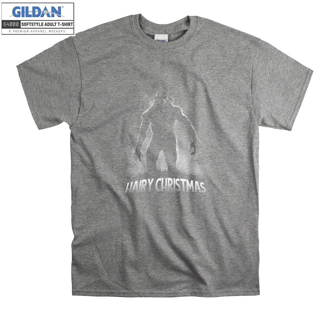 Hairy christmas terrible character figure T-shirt