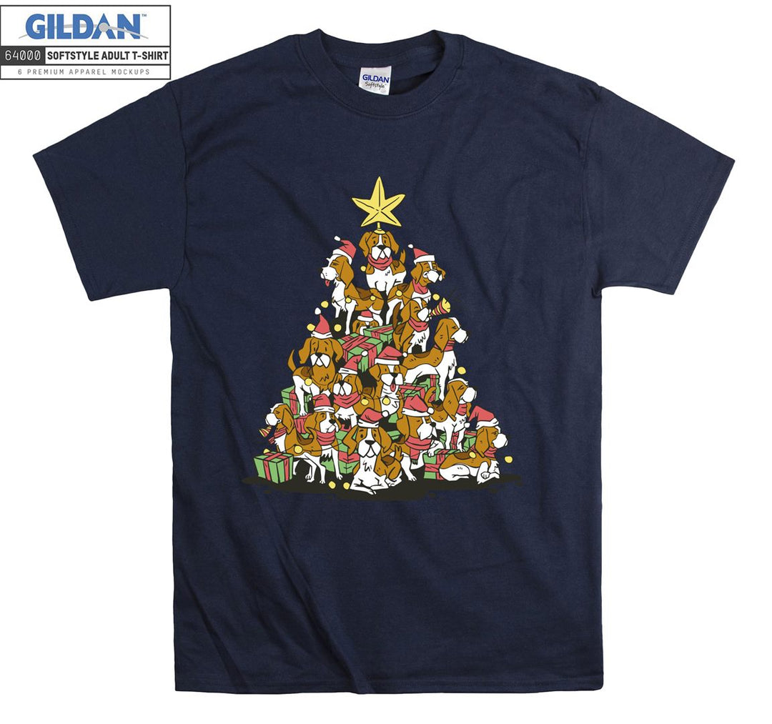 Cute dogs christmas tree T-shirt