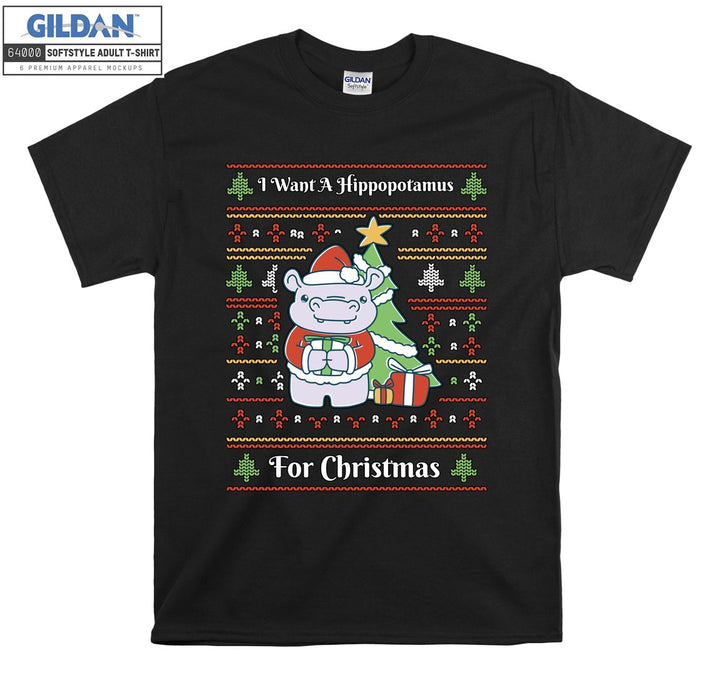 I want a hippopotamus for christmas T-shirt