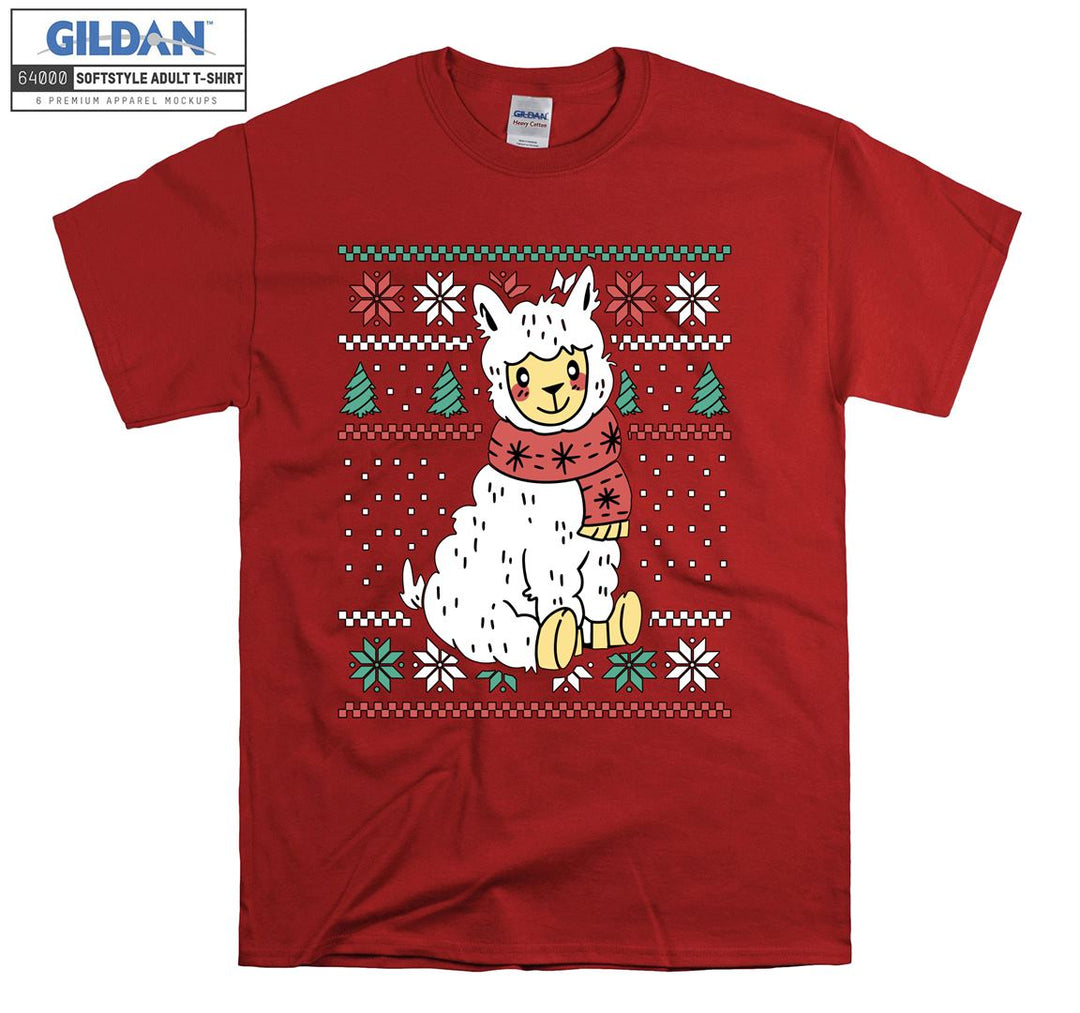 Funny White Animal Christmas Figure T-shirt