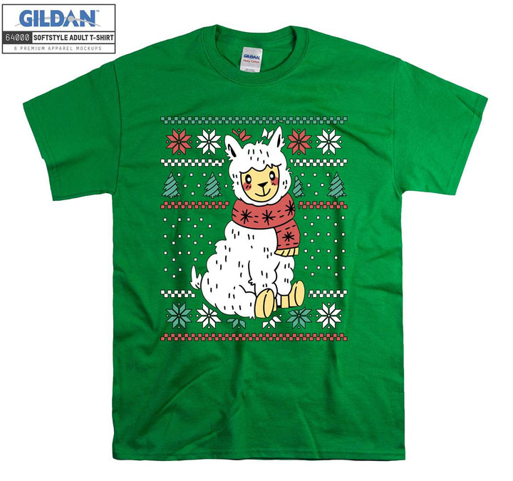 Funny White Animal Christmas Figure T-shirt