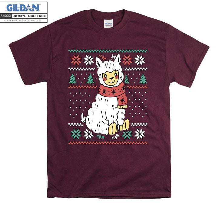 Funny White Animal Christmas Figure T-shirt