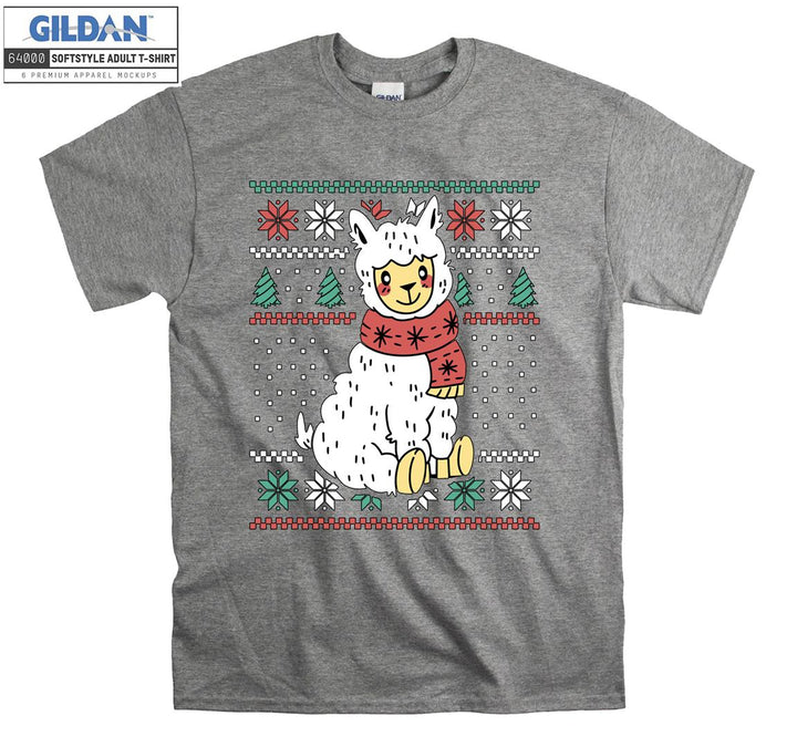 Funny White Animal Christmas Figure T-shirt