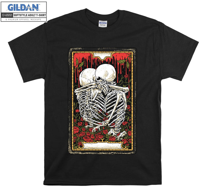 Lovely romantic figure skeleton couple T-shirt