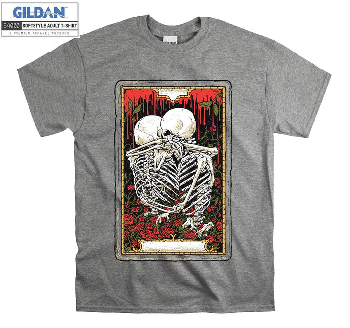 Lovely romantic figure skeleton couple T-shirt