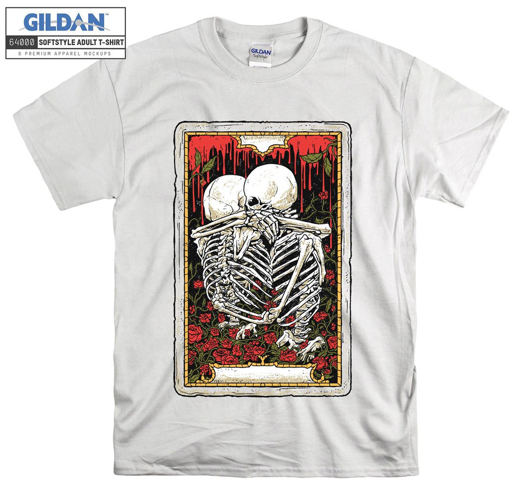 Lovely romantic figure skeleton couple T-shirt