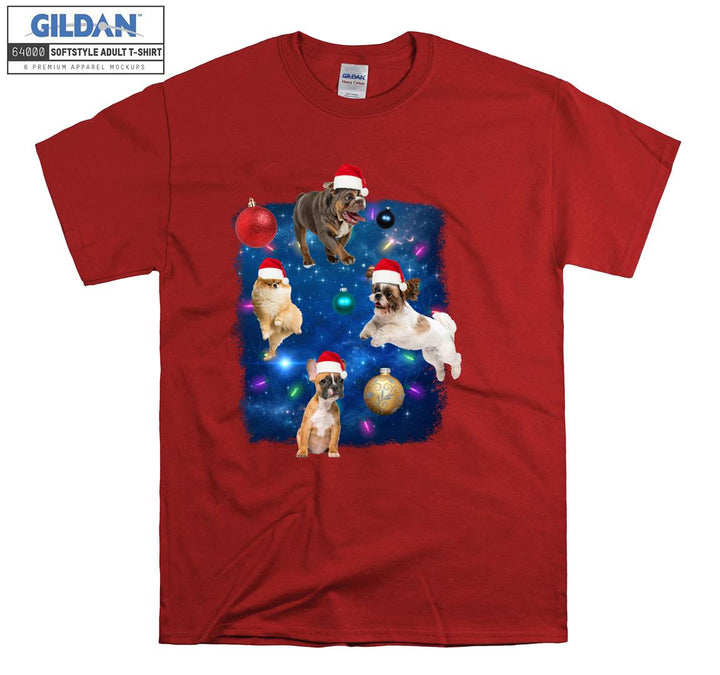 Christmas dog figure funny T-shirt