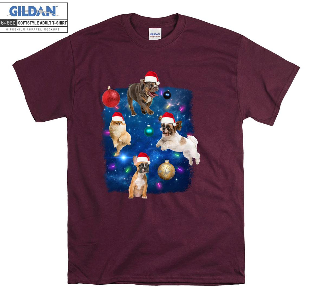 Christmas dog figure funny T-shirt