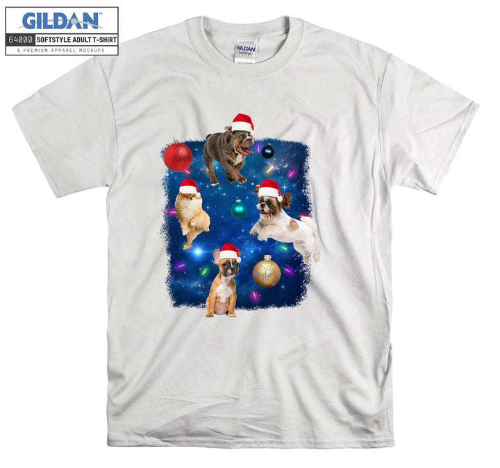 Christmas dog figure funny T-shirt