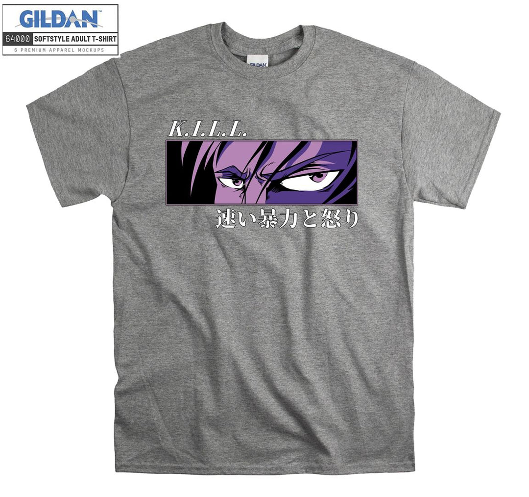 Anime Angry Eyes figure T-shirt