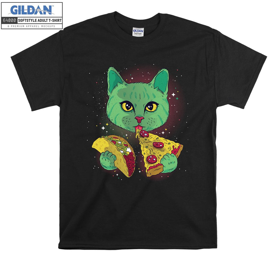 Space Pizza Cat Taco T-shirt