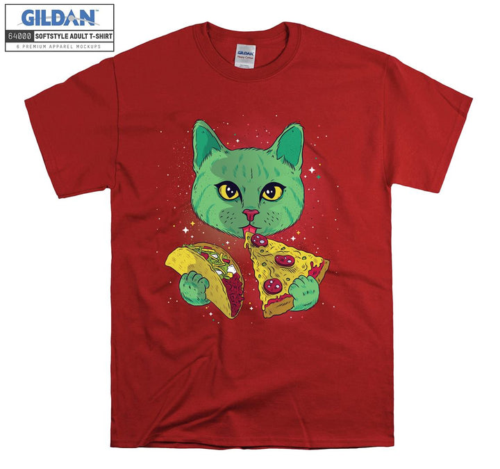 Space Pizza Cat Taco T-shirt