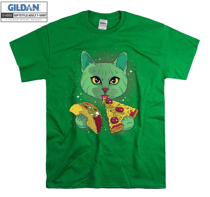 Space Pizza Cat Taco T-shirt