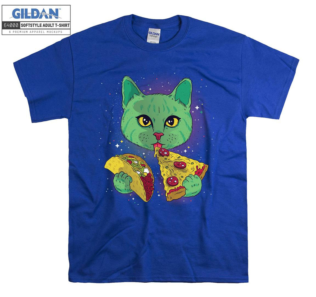 Space Pizza Cat Taco T-shirt