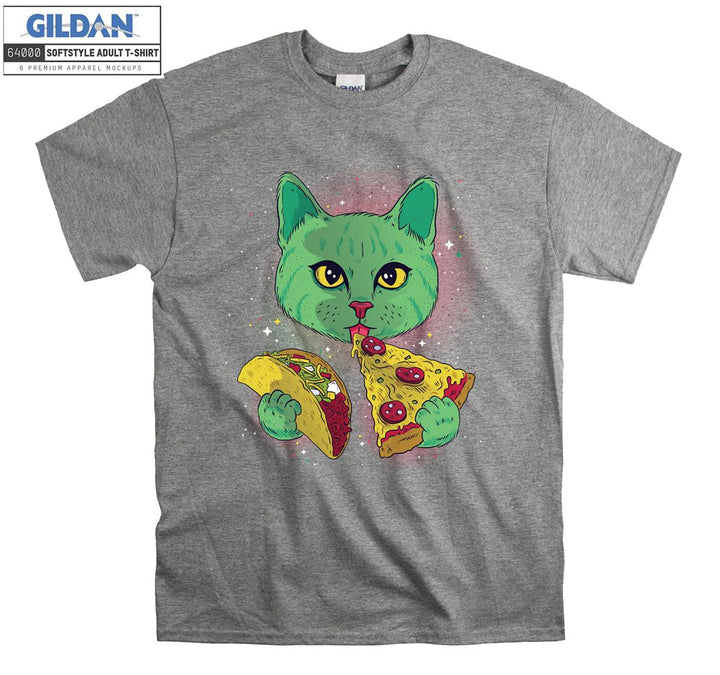 Space Pizza Cat Taco T-shirt