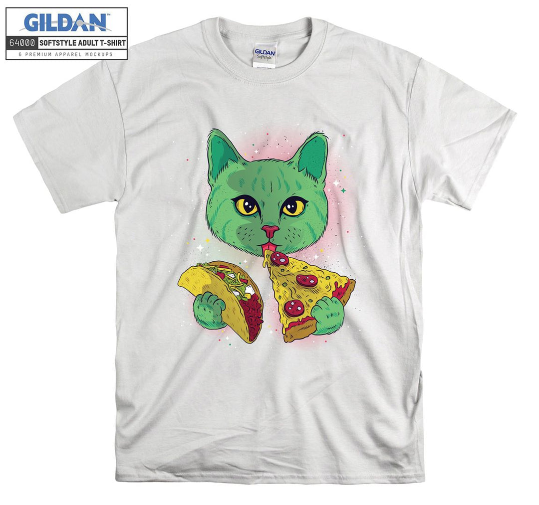 Space Pizza Cat Taco T-shirt