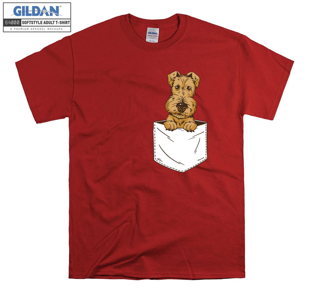 Cute small dog in box figure T-shirt