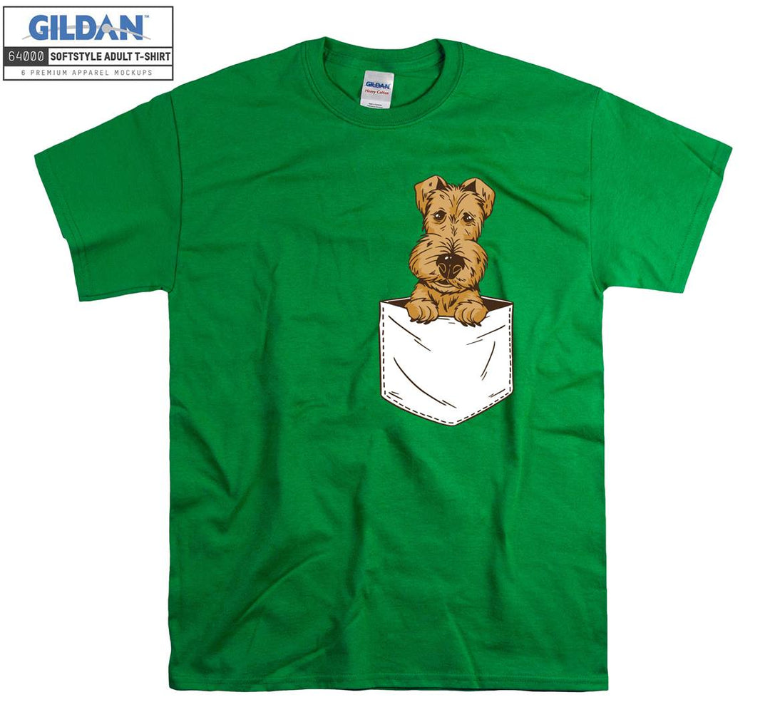 Cute small dog in box figure T-shirt