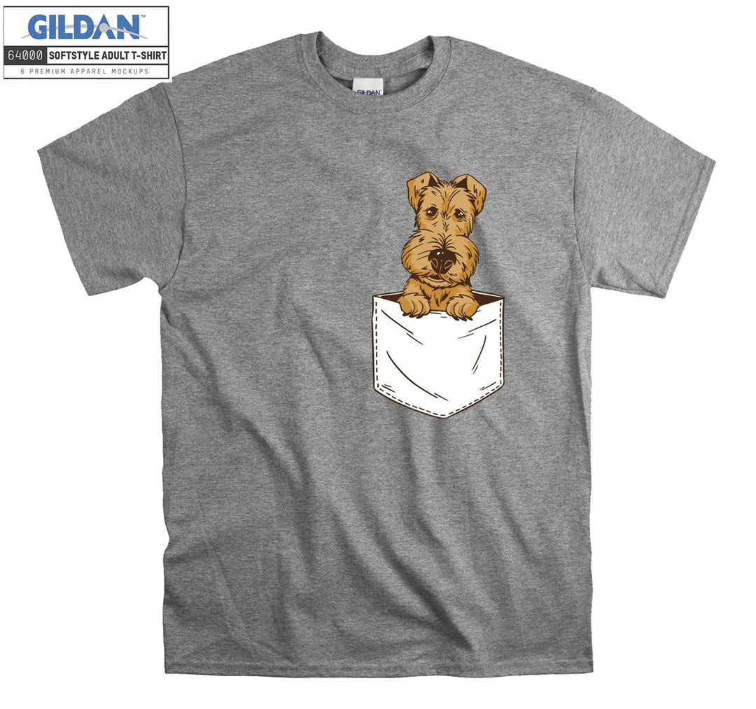 Cute small dog in box figure T-shirt