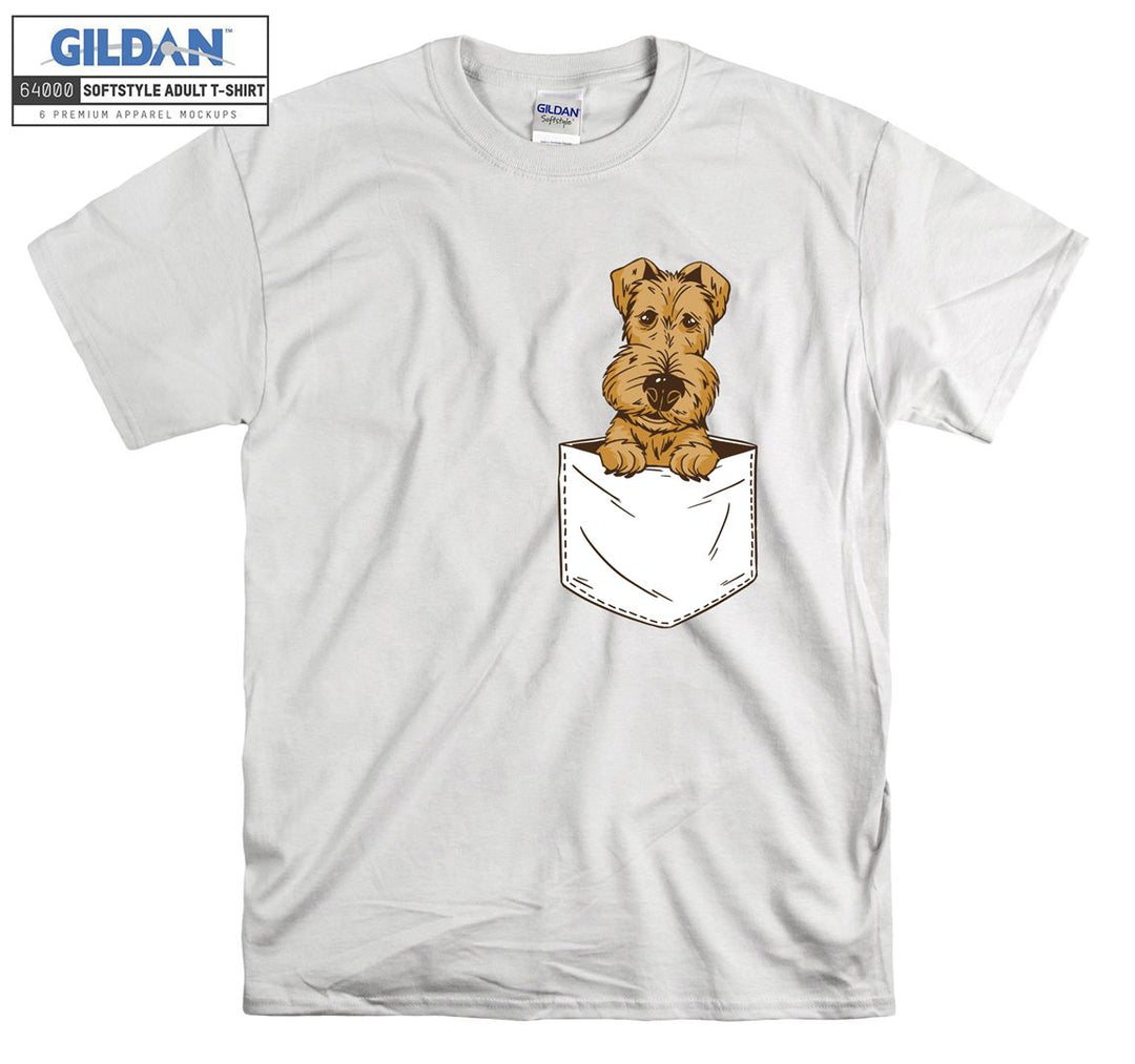 Cute small dog in box figure T-shirt