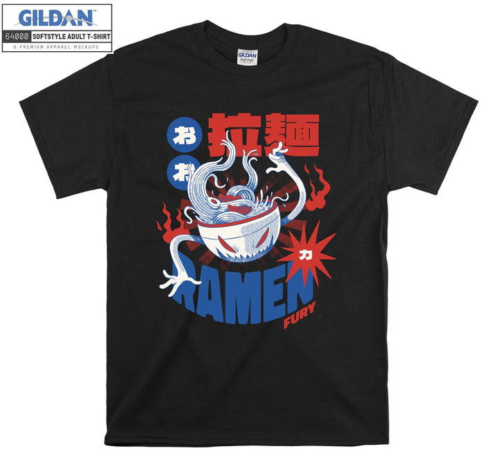 Anime Character Angry Ramen T-shirt