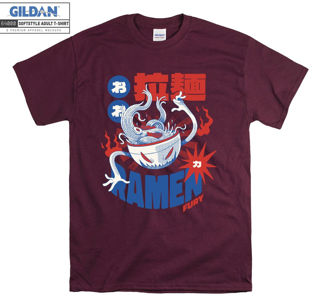 Anime Character Angry Ramen T-shirt