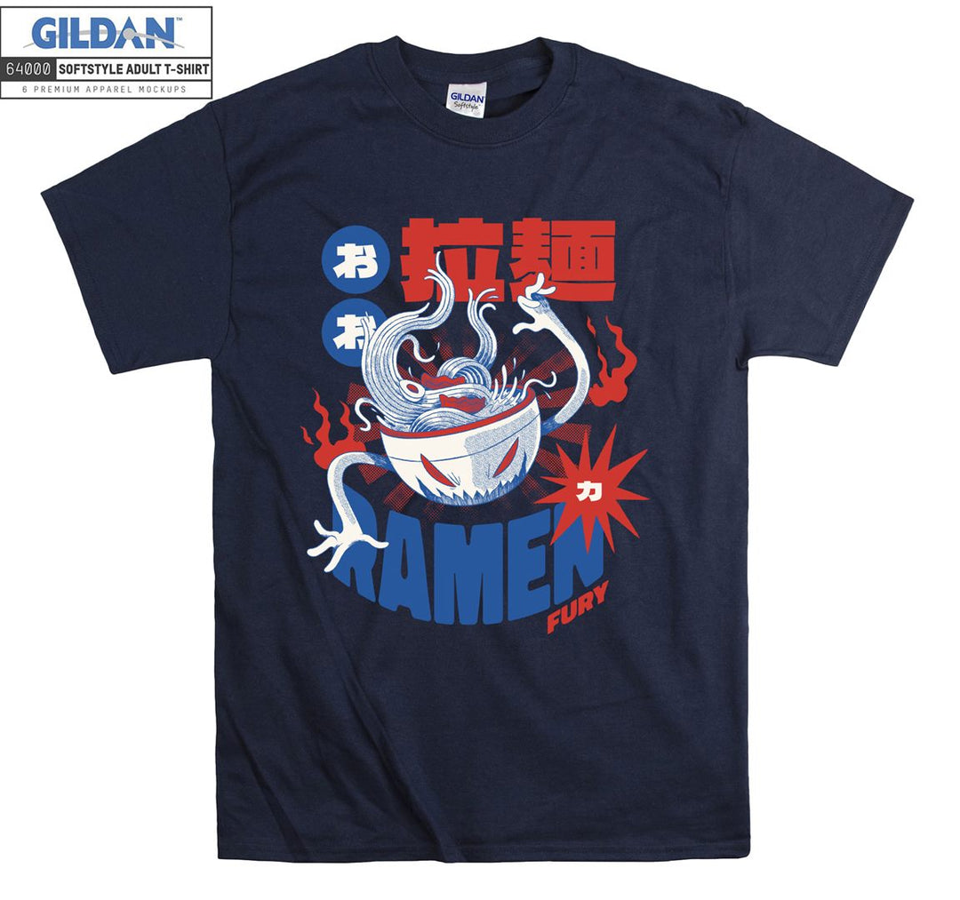 Anime Character Angry Ramen T-shirt