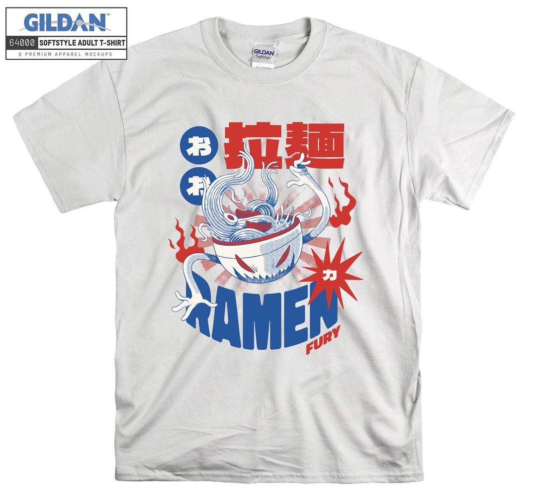 Anime Character Angry Ramen T-shirt