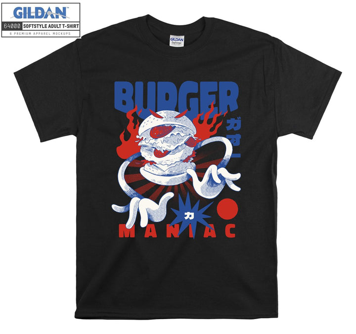 Character Anime Maniac Burger T-shirt