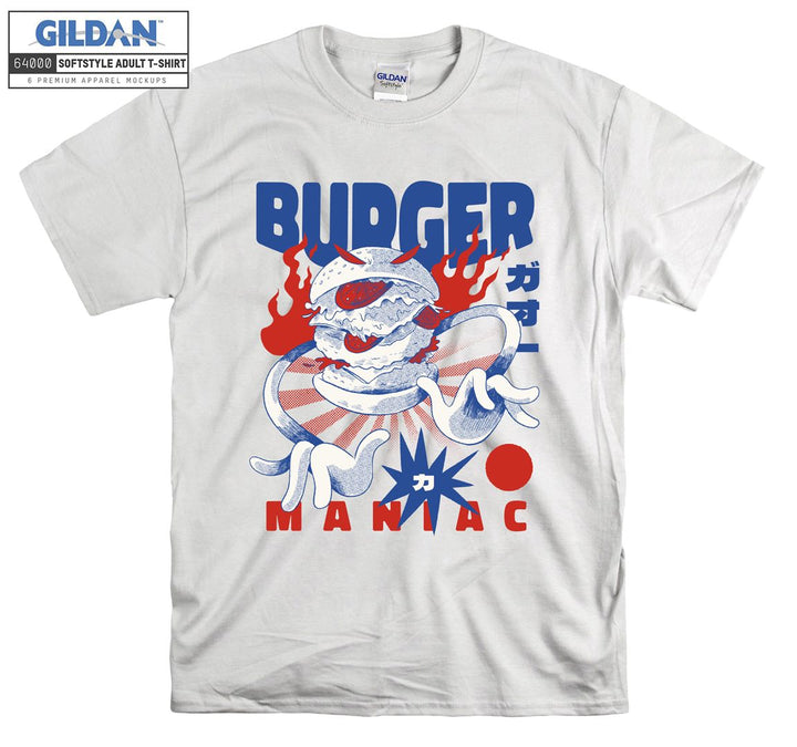 Character Anime Maniac Burger T-shirt