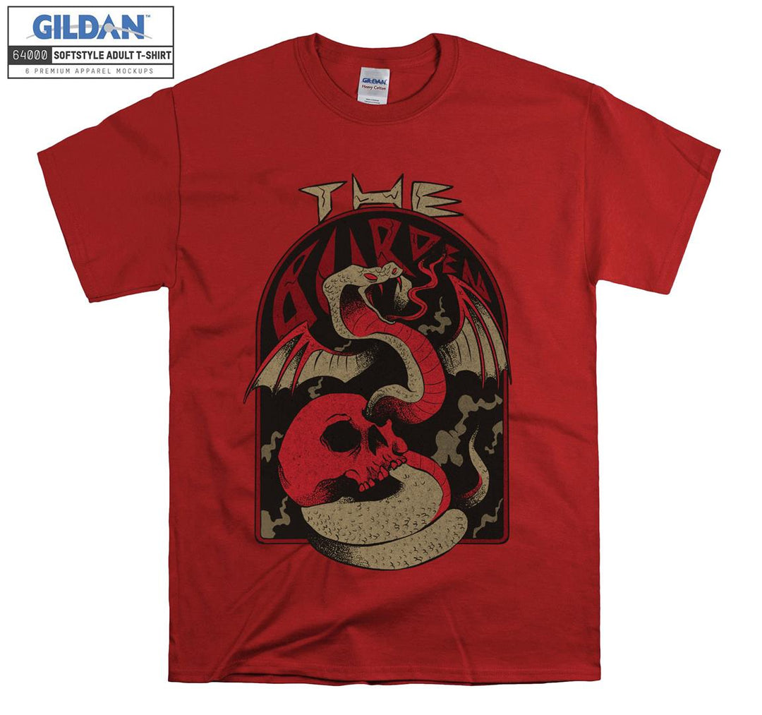 Horror skull and snake evil figure T-shirt