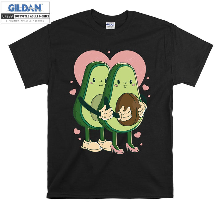 Funny figure avocado cute couple figure T-shirt