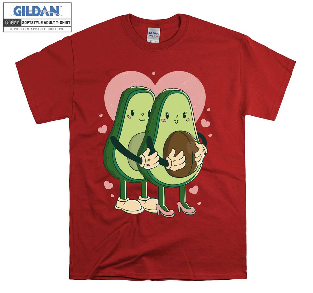 Funny figure avocado cute couple figure T-shirt