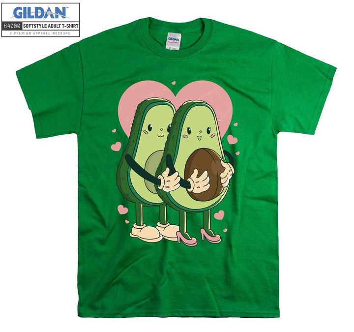 Funny figure avocado cute couple figure T-shirt